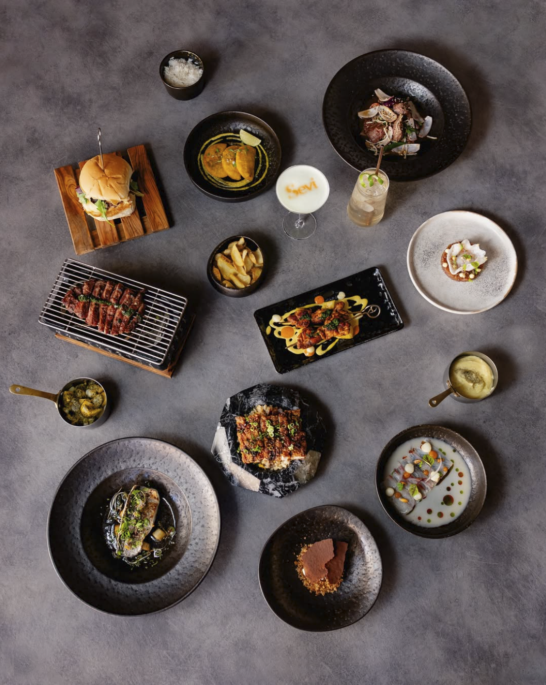 Sevi — Full Menu Spread